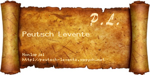 Peutsch Levente névjegykártya
